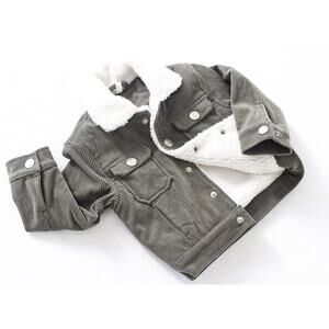 Little & Loved Pine Corduroy Sherpa Jacket Coat 4T